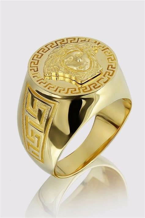 versace mens gold rings|versace men's jewellery.